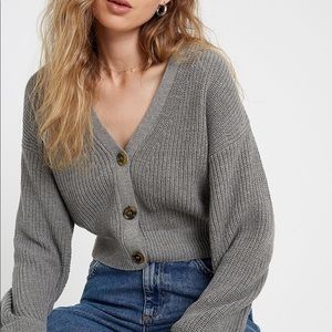 NWT UO Kai Cropped Cardigan in Grey